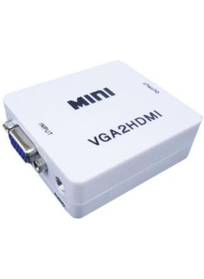 Mini 1080 PVGA to HDMI Adapter VGA2HDMI Converter Connector with Audio for PC Laptop to HDTV Projector - Image 1