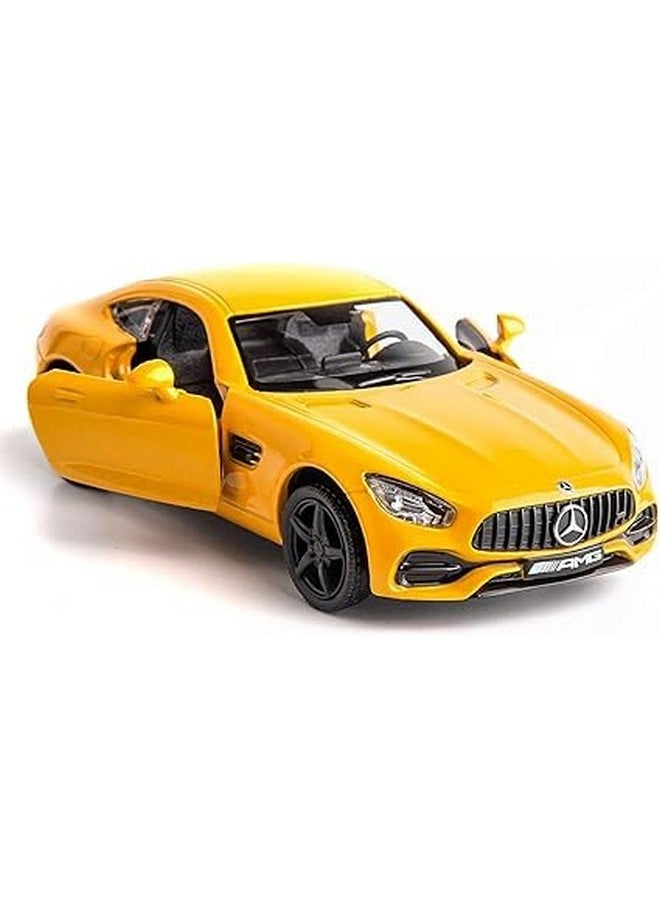 RMZ City 1:36 Scale Diecasting Alloy Car Model Mercedes-Benz AMG GTS Car Model Toy Car Pull Back Vehicles Toy Car for Toddlers Kids Boys Girls Gift (Yellow) - Image 1