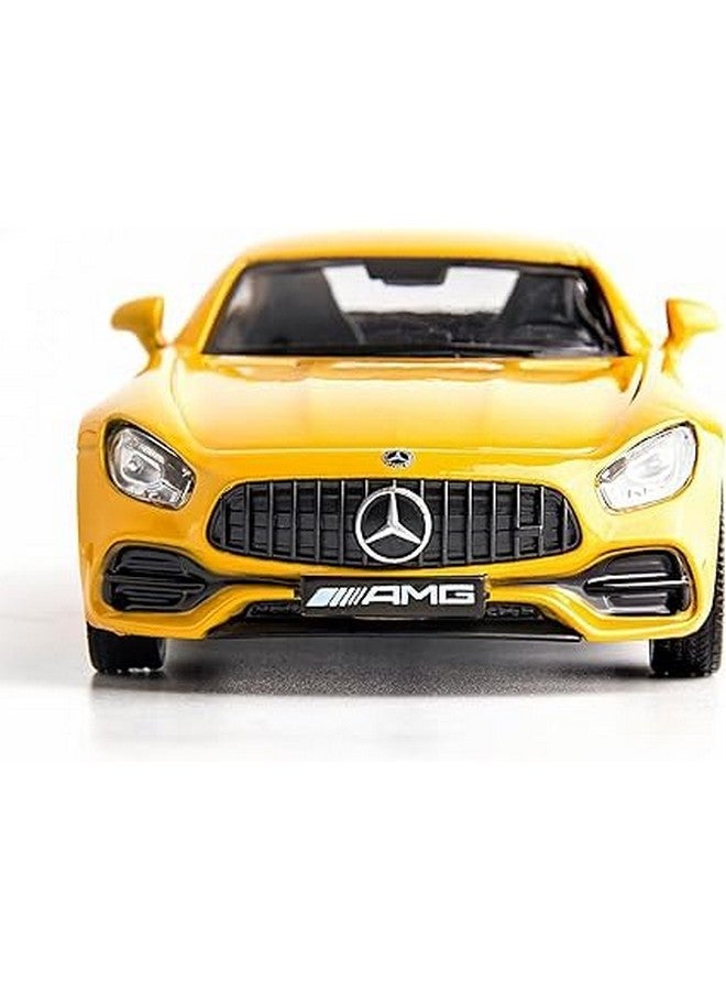 RMZ City 1:36 Scale Diecasting Alloy Car Model Mercedes-Benz AMG GTS Car Model Toy Car Pull Back Vehicles Toy Car for Toddlers Kids Boys Girls Gift (Yellow) - Image 4