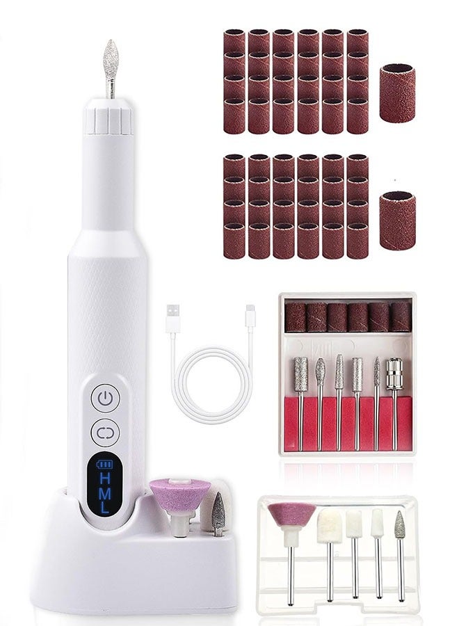 general Electric Nail Drill Machine,20000RPM Electric Nail Drill Kit with Dual Charge Ports,71Pcs Portable 3-Speed Forward and Reverse Rechargeable Nail File Set for Acrylic Nails DIY Manicure Pedicur - Image 1