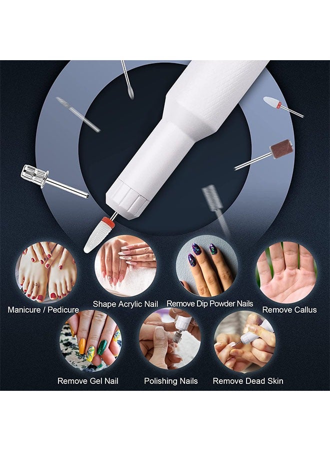 general Electric Nail Drill Machine,20000RPM Electric Nail Drill Kit with Dual Charge Ports,71Pcs Portable 3-Speed Forward and Reverse Rechargeable Nail File Set for Acrylic Nails DIY Manicure Pedicur - Image 4