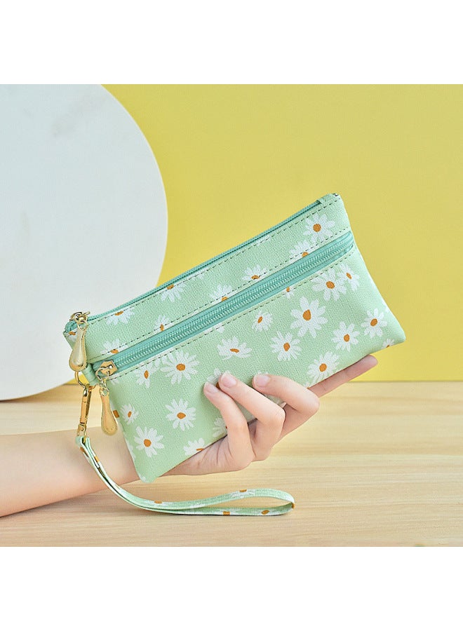 Simple Bag Women's Hand Bag Casual All-match Mobile Phone Bag Style Zipper Women's Small Square Bag Mobile Phone Bag Fashionable Soft-Color:Pink - Image 3