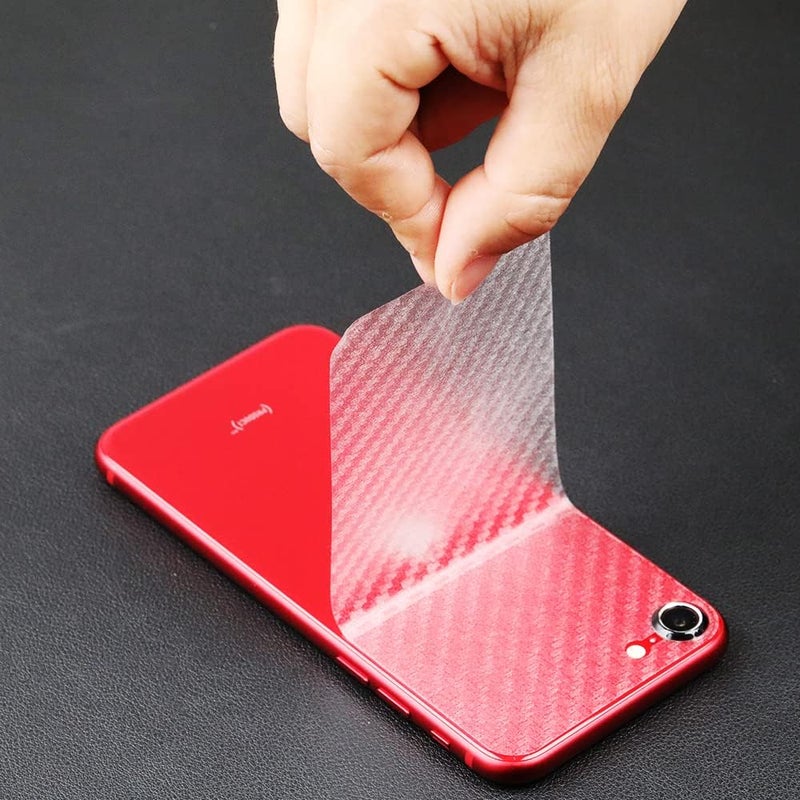 Screen Protector For Iphone SE 2022/SE 2020/7/8 (4.7 Inches),with 2Pcs Tempered Glass,1Pc Camera Lens Protector,1Pc Backing Carbon Fiber Film 【Fingerprint Reader,Easy to install】 - Image 5