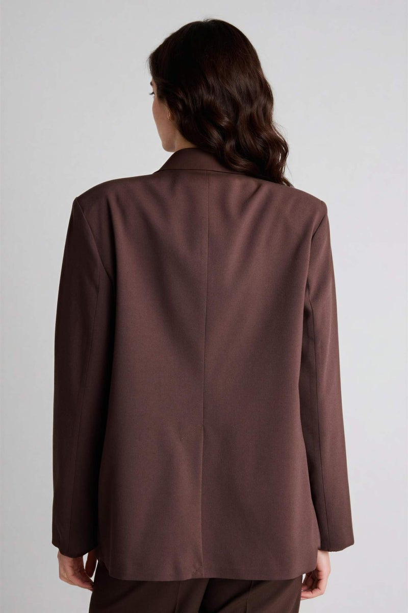 DeFacto Regular Fit Dog Collar Blazer - Image 4