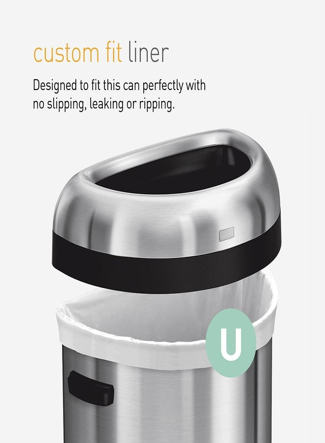 simplehuman Code U Custom Fit Drawstring Trash Bags in Dispenser Packs, 20 Count, 55 Liter / 14.5 Gallon, White - Image 4