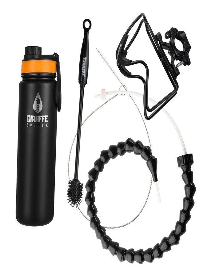 Giraffe Bottle Tower Hands Free Drinking System, Insulated Stainless Steel Bottle, with Round Tube Mounted Bottle Holder (Length 30 in / 76 cm) - Image 2
