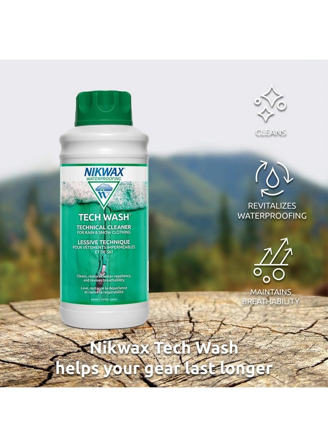 Nikwax Nikwax Tech Wash 34 fl. oz., Nikwax Tech Wash Technical Cleaner for Jackets and Outerwear, Restores Waterproofing in Rain, Ski, and Snow Gear, Safe for Gore-Tex and DWR  - Image 3