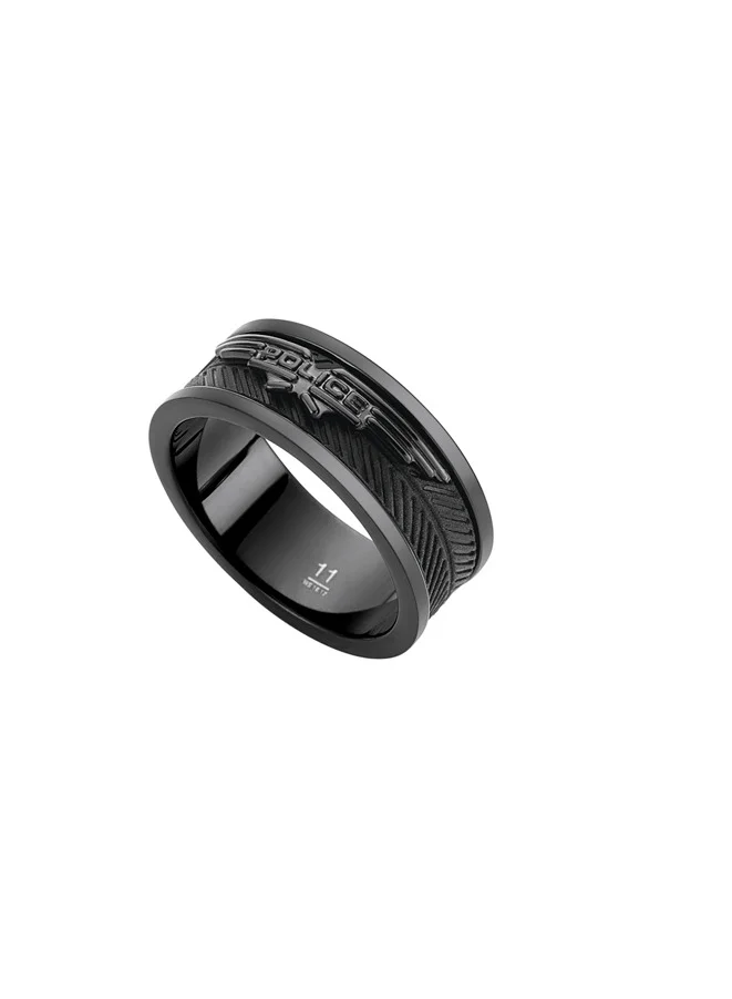 بوليس Onset Metallic Grey Black Silicon Ring