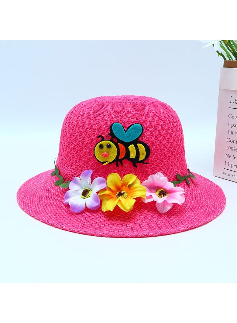 KUYING New 2-7-Year-Old Children's Cartoon Sunscreen Hat 