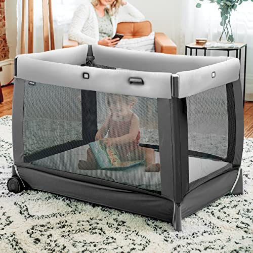 Chicco Lullaby Playard Sheets - Grey Diamond 2-Pack | Grey/White - Image 5