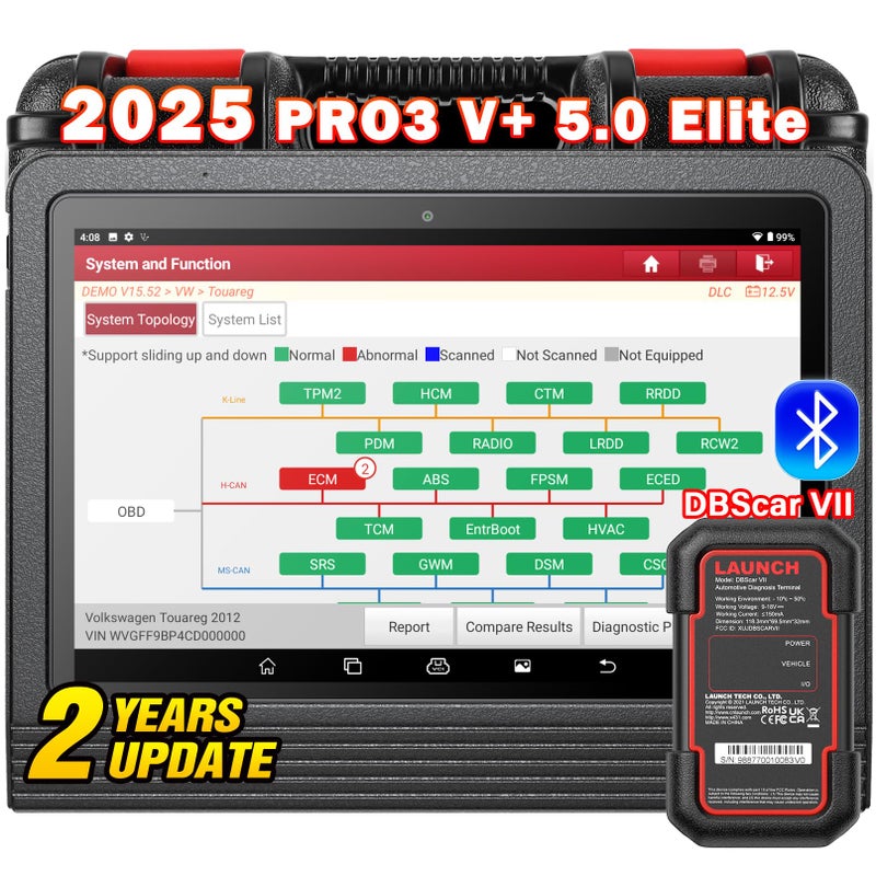 Launch Launch X431 V+ (Upgraded Version Of X431 V Pro) Bi-Directional Scanner Full Systems Diagnostic Scan Tool 31+ Reset Functions Key ProgRAMming, Variant Coding, Autoauth For Fca Sgw, 2 Years Update  - Image 1