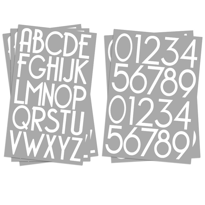 olaine 2 inch Self-Adhesive Vinyl Alphabet Letters Numbers Kit, Modern Mailbox Numbers Sticker for Mailbox, Signs, Window, Door, Cars, Trucks, Home, Business, Address Number, Name, Craft (Pure White) - Image 1