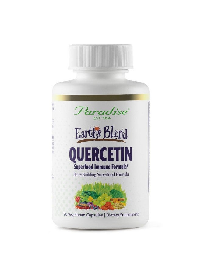 Paradise Herbs Earth's Blend Quercetin, for Immunity, Antioxidant Activity, Probiotics, Adaptogens, Vegan, Non GMO, Gluten Free, 90 Vegetarian Capsules - Image 1