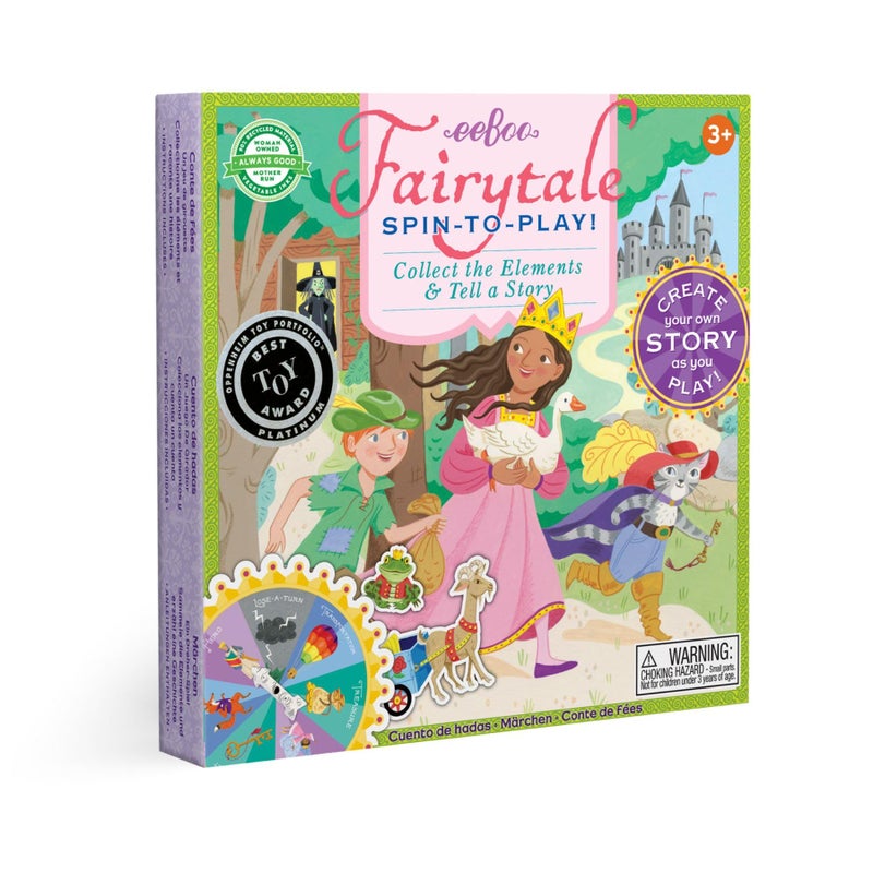 eeBoo Fairytale Spinner Collect The Elements  Tell a Story Create Your Own Story as You Play for 2 to 4 Players for Ages 5 and up - Image 2