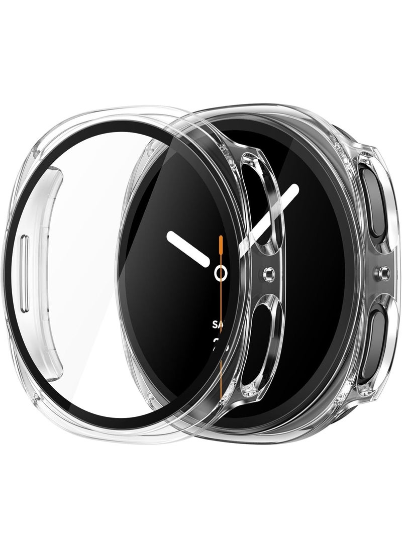 Samsung Galaxy Watch 8 Screen Protector Case 40mm Accessories, Protective Face Cover, Hard Bumper Built-in Tempered Glass Film - Image 1