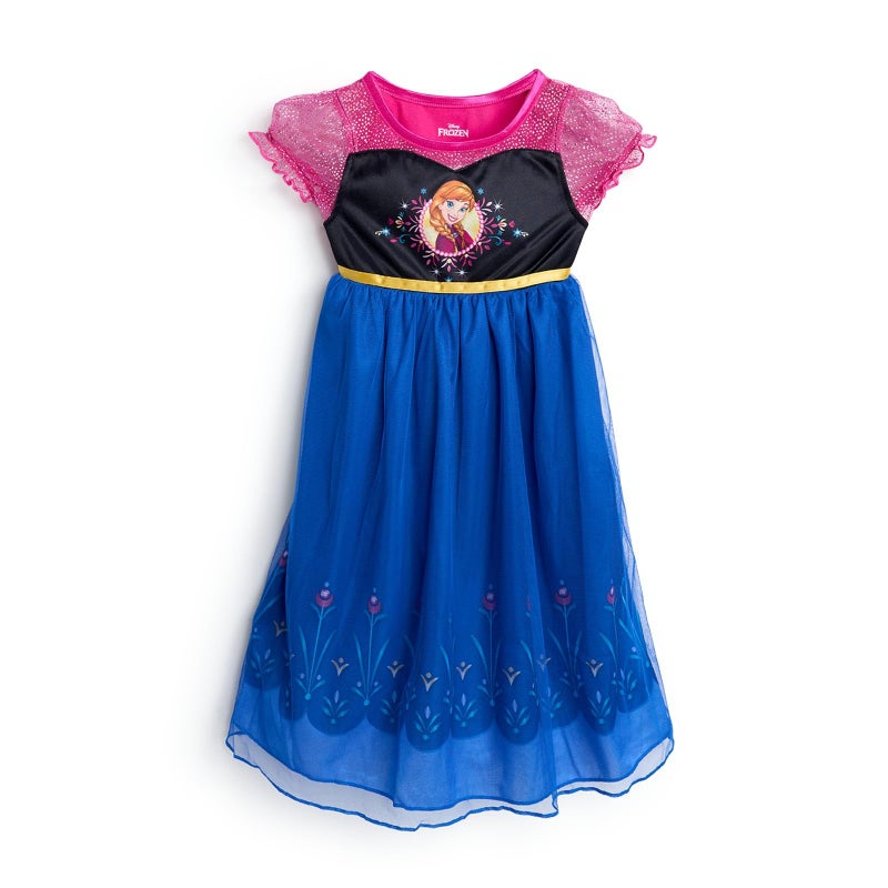 Disney Girls' Frozen Fantasy Gown Nightgown, HAPPY ANNA 2, 6 - Image 4