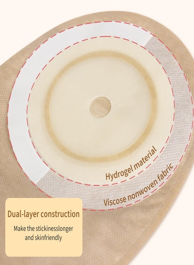 DERAYMI 20 PCS Colostomy Bags Ostomy Supplies One Piece Ostomy Bags, Ostomy Drainable Pouches for Ileostomy Stoma Care Cut-to-Fit 20-65mm Hook-and-Loop Closure - Image 3