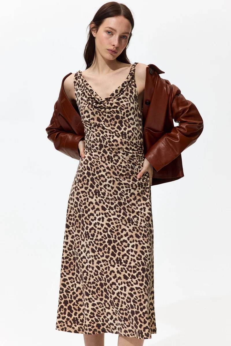 H&M Cowl-neck jersey dress