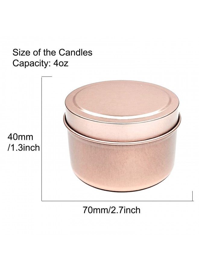 Unixing 16PCS 4oz Candle Tins for DIY Candle Making, Metal Round Candle Containers for DIY Candle Making, Arts & Crafts, Storage and Holiday Gifts, Black Gold Rose Gold Silver Candle Tins - Image 3