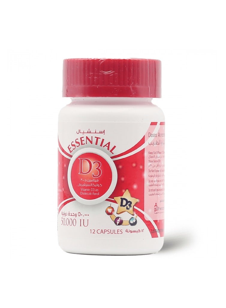 Essential Vitamin D3 50.000 12 Caps