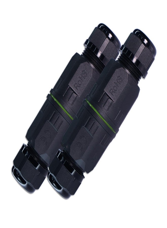 amiciTools 2-Way Junction Box, IP68 L20 Waterproof Outdoor Cable Connector (Pack of 2) - Image 1