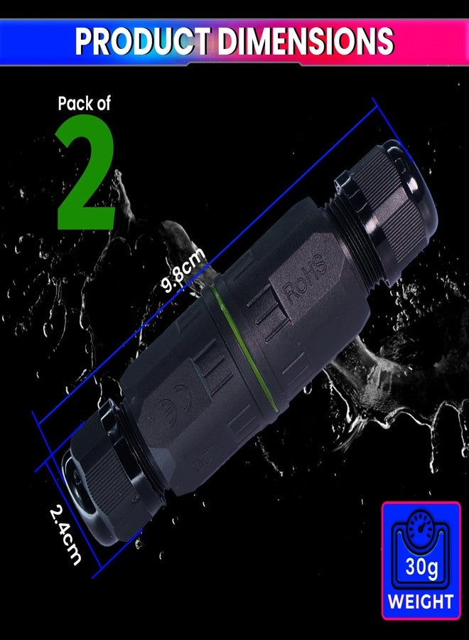 amiciTools 2-Way Junction Box, IP68 L20 Waterproof Outdoor Cable Connector (Pack of 2) - Image 4