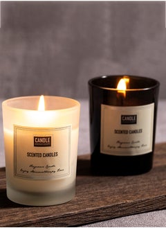 Candle 2 Pack Scented Candle Crystal Black/White  - Image 1