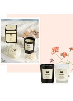 Candle 2 Pack Scented Candle Crystal Black/White  - Image 2