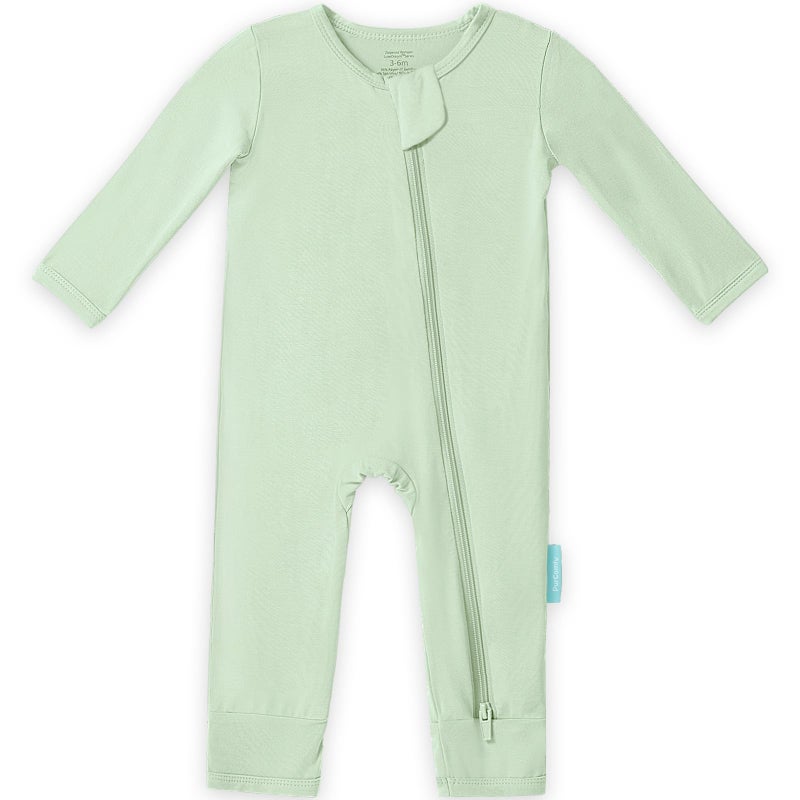 PurComfy Baby Long Sleeve Romper Jumpsuit, Premium Soft Bamboo Rayon One Piece Pajamas Boy Girl 2-Way Zipper Coverall Sleeper 3-6 Month - Image 1