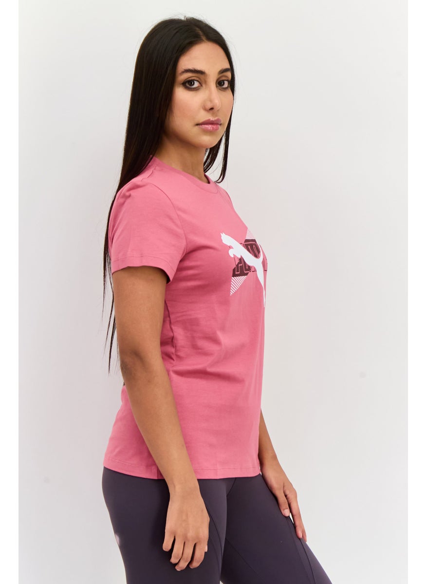 PUMA Women Sportswear Fit Short Sleeves Outdoor T-Shirt, Rose Pink  - Image 2