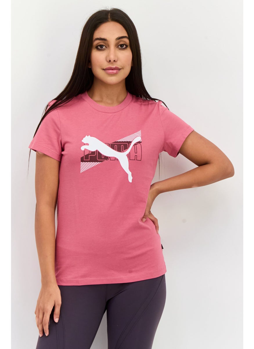 PUMA Women Sportswear Fit Short Sleeves Outdoor T-Shirt, Rose Pink  - Image 1