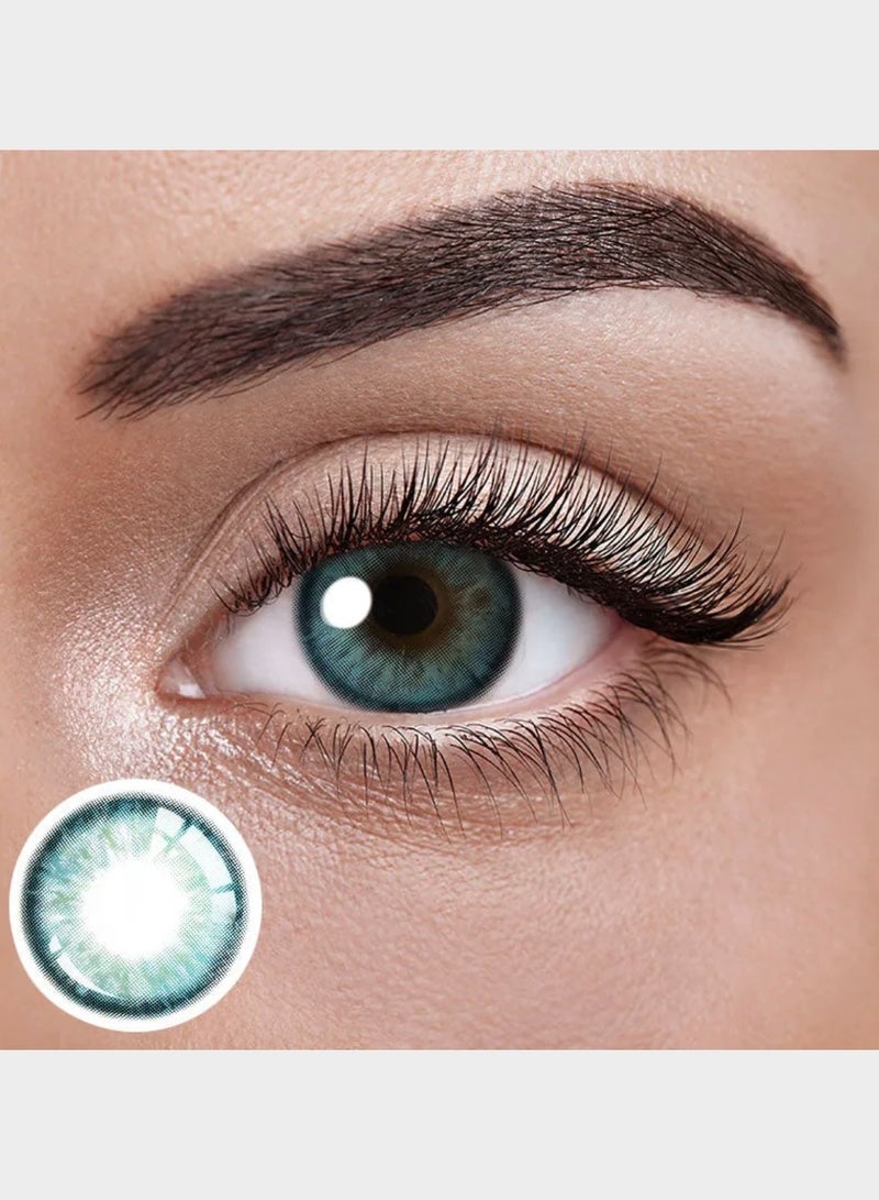 Unibling Uranus Blue Yearly Colored Unisex Cosmetic Contact Lenses, Enlargement Collection - Image 1