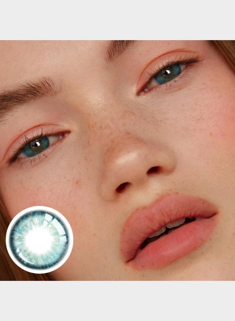 Unibling Uranus Blue Yearly Colored Unisex Cosmetic Contact Lenses, Enlargement Collection - Image 3