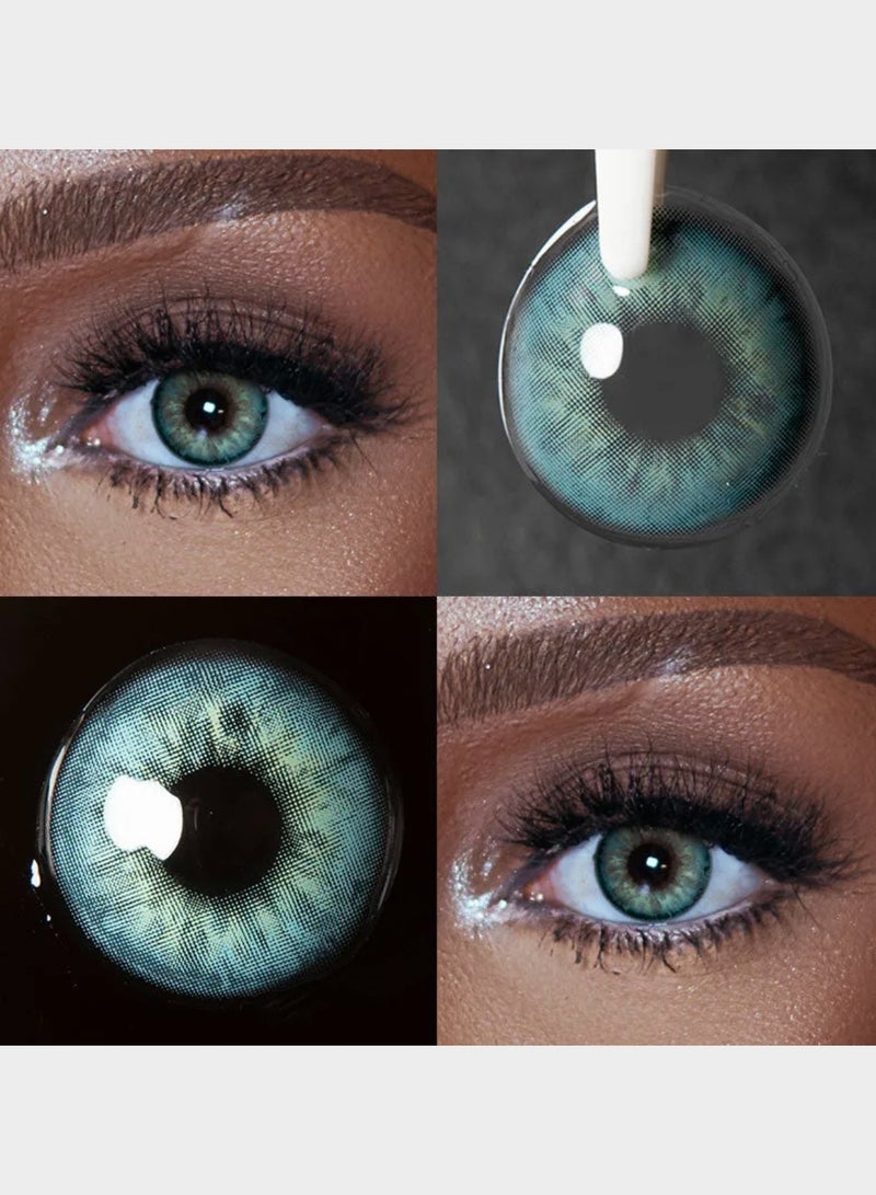 Unibling Uranus Blue Yearly Colored Unisex Cosmetic Contact Lenses, Enlargement Collection - Image 2