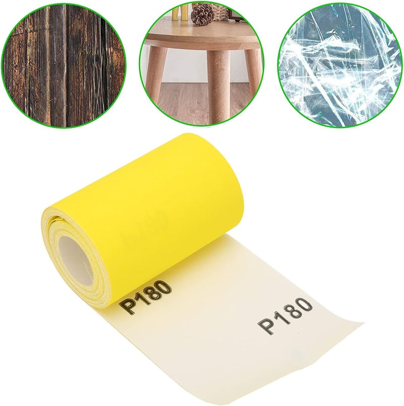 180 Grit Sandpaper Roll 3.6in x 16.4ft Ceramic Alumina Sandpaper Sheets Roll 3pcs Sanding Paper for Wood Sanding Automotive Polishing - Image 5