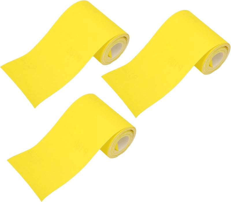 180 Grit Sandpaper Roll 3.6in x 16.4ft Ceramic Alumina Sandpaper Sheets Roll 3pcs Sanding Paper for Wood Sanding Automotive Polishing - Image 1