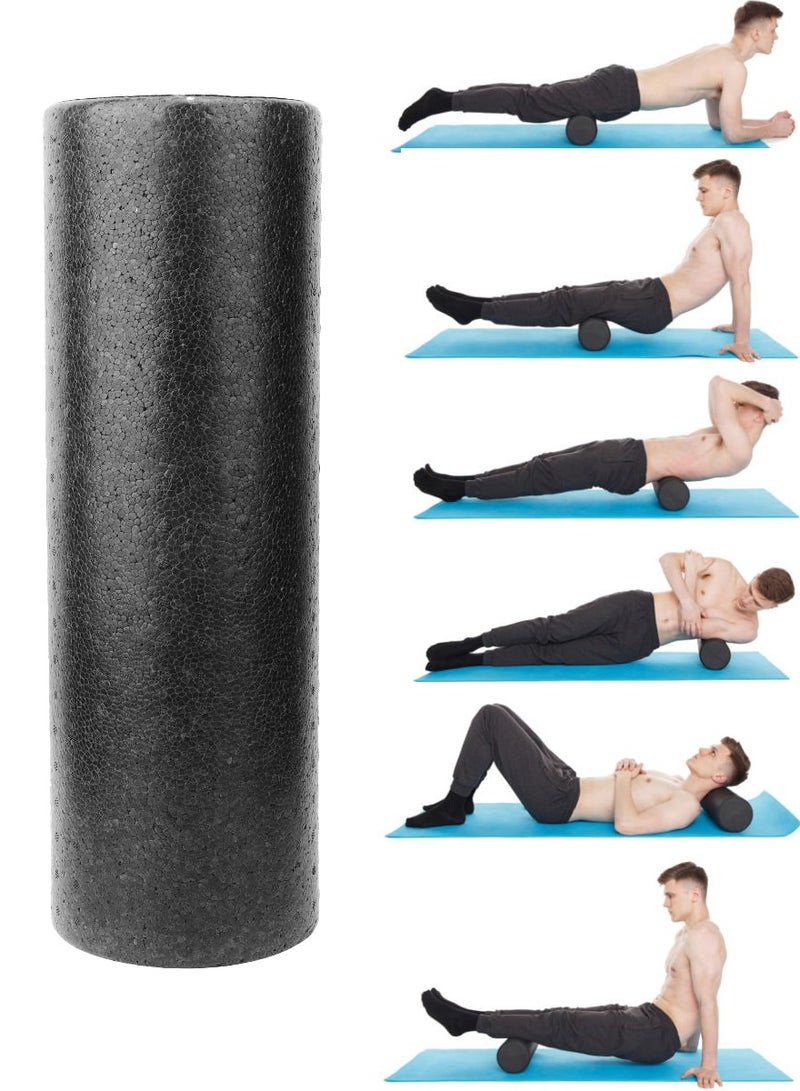 ISHWAZ Yoga Roller for Exercise, Massage Therapy, Muscle Recovery, Yoga Pilates Body Stretching, Pre and Post Workout Massager, Tissue Muscle Massager for Back Pain and Sore Muscles, Yoga Foam Roller Of 45cm - Image 1