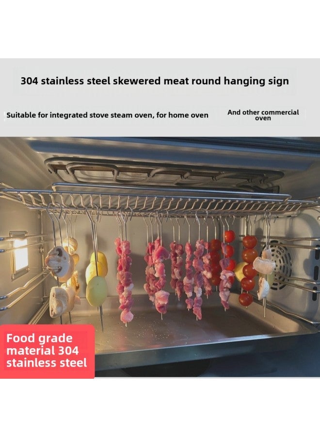 O & Oven Hanging Baking Sign Steel Sign Hanging Stove Hook Sign 304 Stainless Steel With Round Hook Ring Barbecue Sign-Color:28cm Long 30 Pieces Of 304 Round Signs  - Image 2