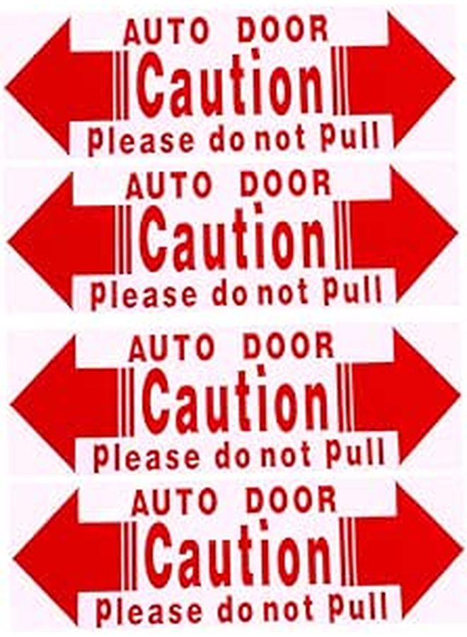 4pcs Red PVC Car Door Stickers Anti Collision Safety Warning Decals for Vehicles - Image 1