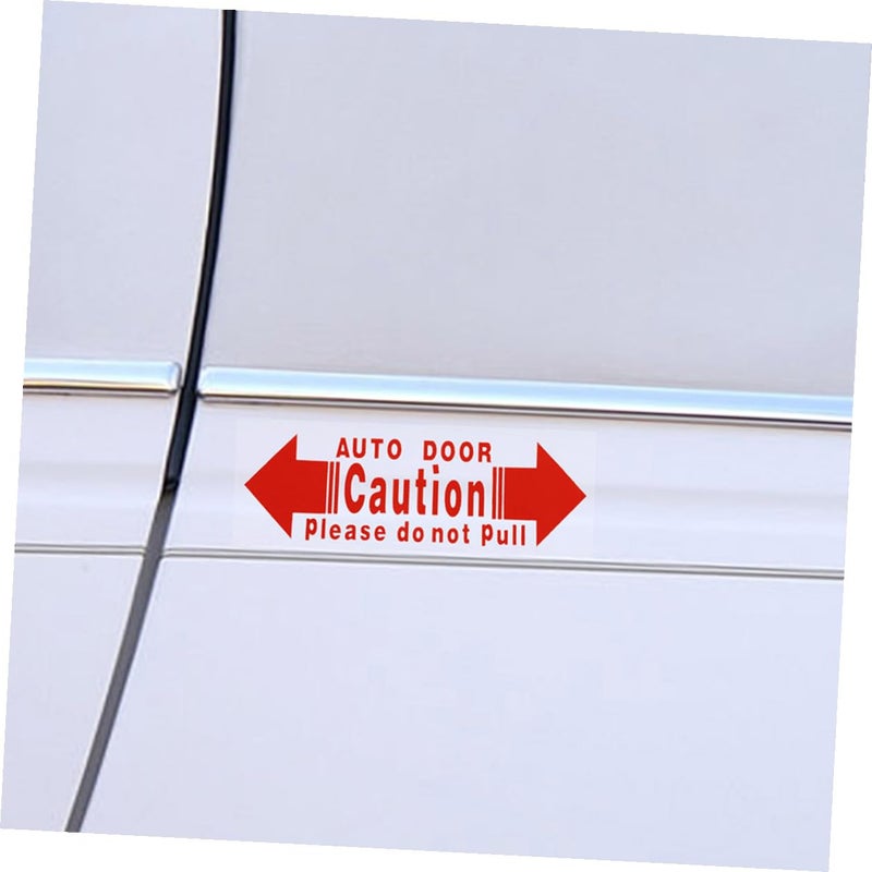 4pcs Red PVC Car Door Stickers Anti Collision Safety Warning Decals for Vehicles - Image 5