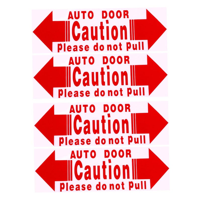 4pcs Red PVC Car Door Stickers Anti Collision Safety Warning Decals for Vehicles - Image 2