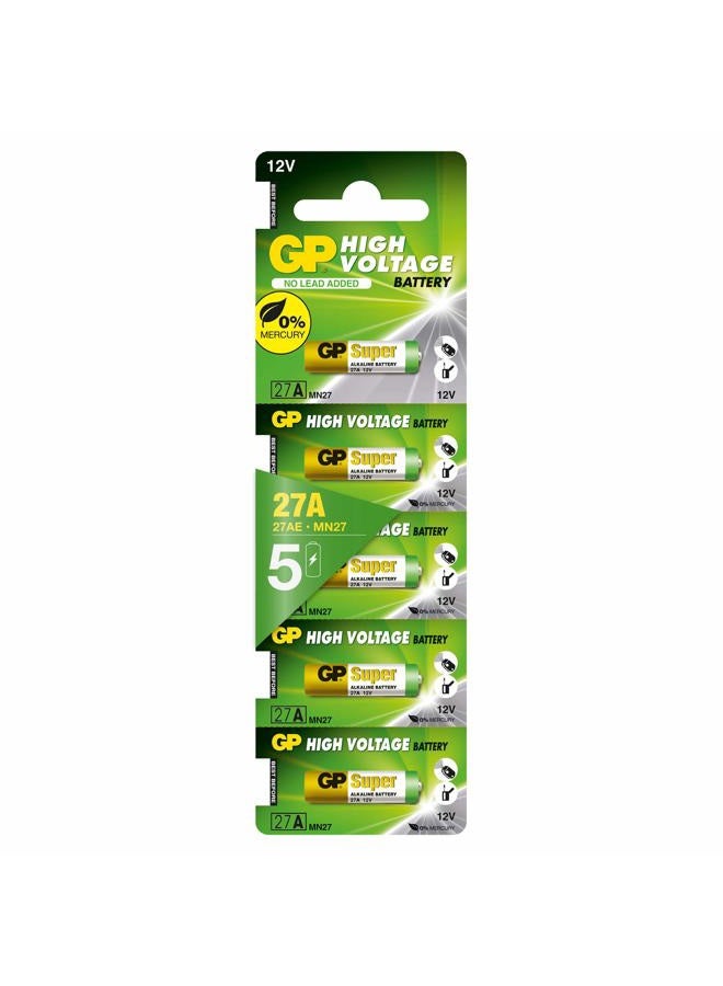 GP 27A 12V Alkaline Battery (5 Piece) - Image 1