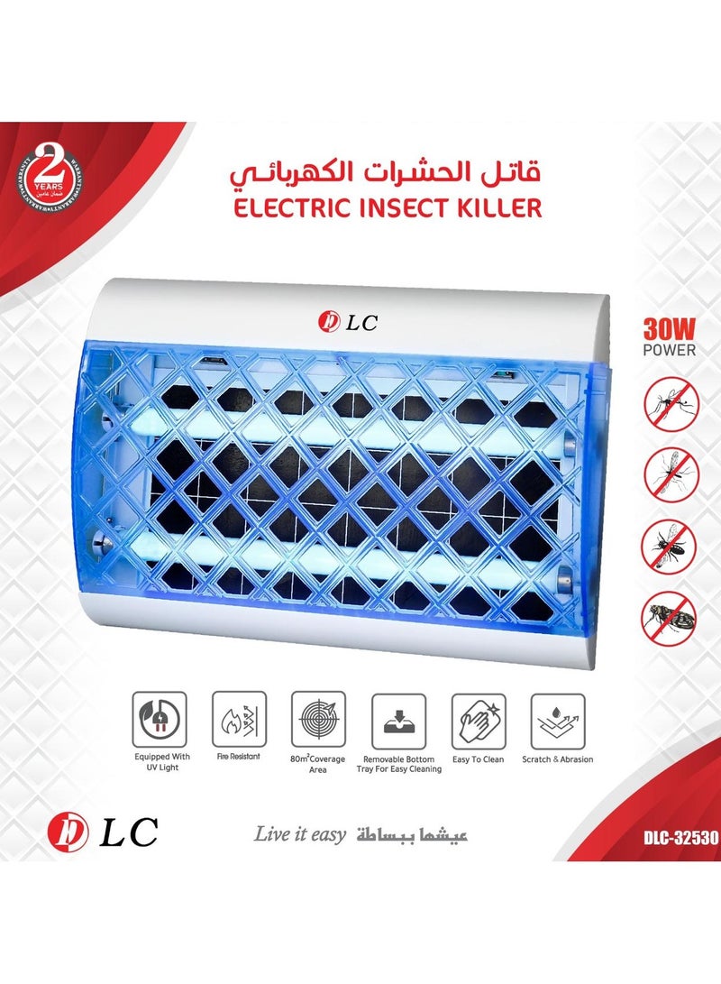 ال سي قاتل حشرات كهربائي، مصيدة ذباب 30 واط، مصيدة ذباب تعمل بالقابس، مصائد ذباب الفاكهة لمنزل داخلي أكثر أمانًا - قاتل حشرات داخلي يعمل بالقابس - بعوض، ذباب الفاكهة، مصيدة بعوض، مصيدة براغيث، حشرات - بدون رائحة DLC-32530 - Image 1