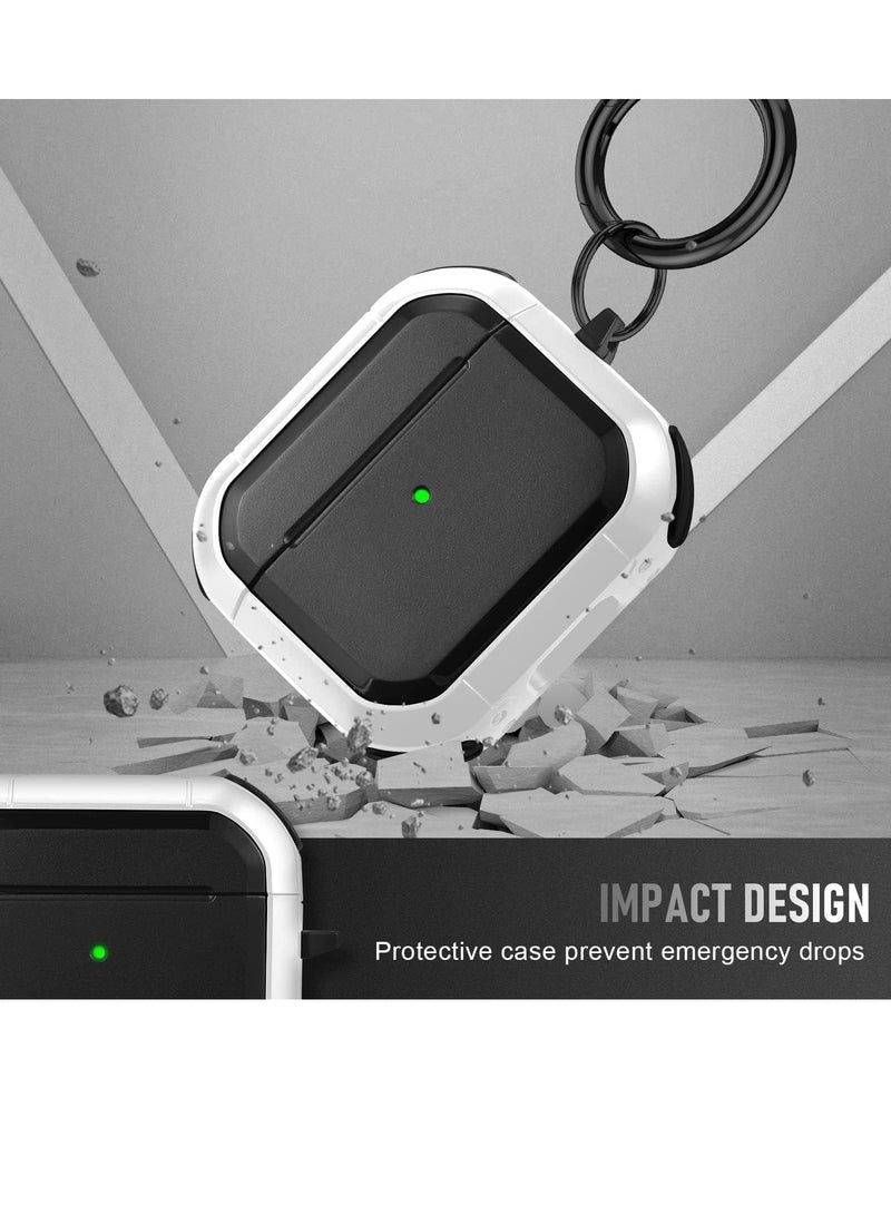 AirPods 3 Case Cover with Keychain Upgraded Armor Shockproof Hard-Shell Protective TPU Compatible for Apple Airpods 3rd Generation Case for Women Men Girls Boys (Front LED Visible) - Image 5