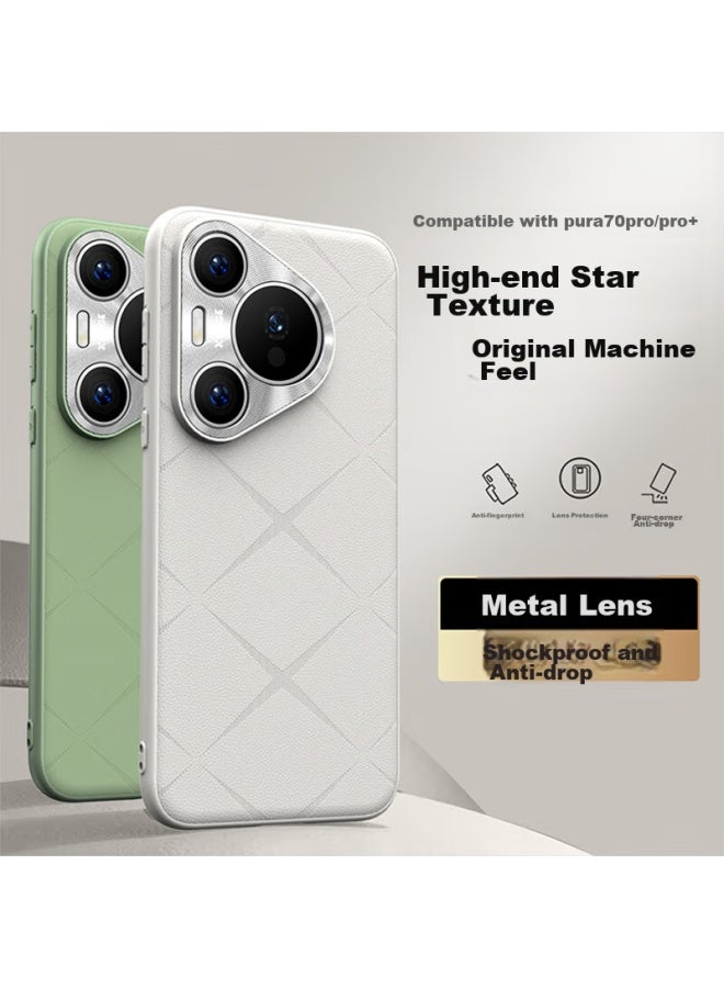 Purecolor Phone Case For Huawei Pura70pro And Pura70pro+, Full Lens Protection, Slim, Shockproof, Anti-fingerprint, Simple And Stylish, Soft Edge Hard Shell - Starry Gray - Image 1