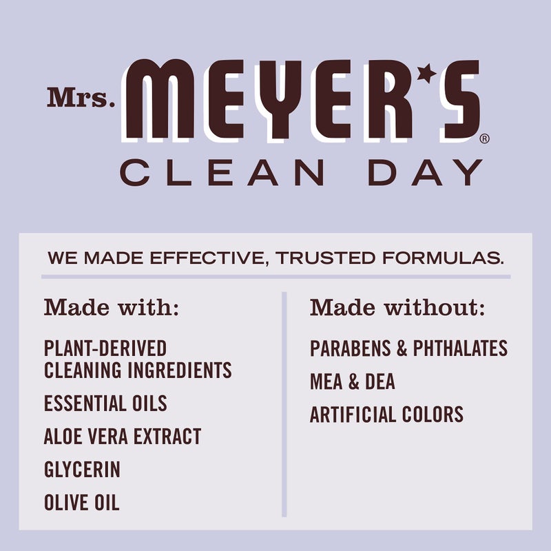 MRS. MEYER'S CLEAN DAY Hand Soap, Made with Essential Oils, Biodegradable Formula, Lavender, 12.5 fl. Oz - Image 5