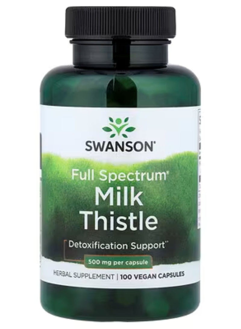 SWANSON Full Spectrum Milk Thistle - 100 Capsules - Image 1