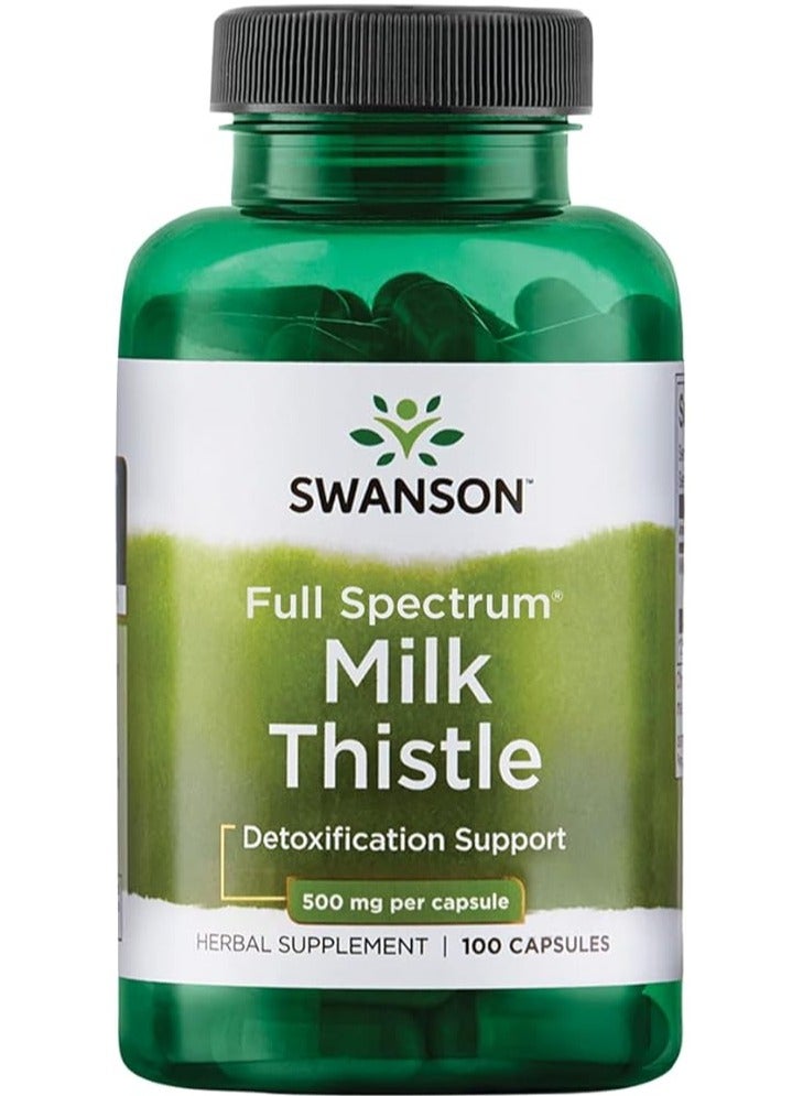 SWANSON Full Spectrum Milk Thistle - 100 Capsules - Image 2