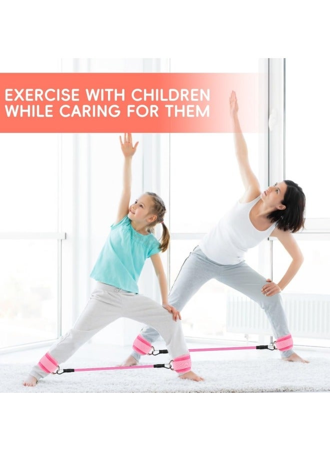 BUPY 6Pcs Ankle Resistance Bands with Cuffs, Perfect for Home Workouts and Fitness Training, Resistance Bands for Leg Training Exercise Equipment, Kickbacks Hip Gluteus Training Exercises (Pink) - Image 5