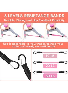 BUPY 6Pcs Ankle Resistance Bands with Cuffs, Perfect for Home Workouts and Fitness Training, Resistance Bands for Leg Training Exercise Equipment, Kickbacks Hip Gluteus Training Exercises (Pink)  - Image 4